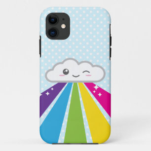Kawaii Cloud and Rainbow iPhone Case