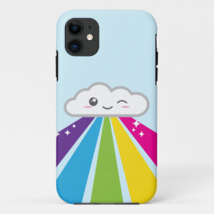 Kawaii Cloud and Rainbow iPhone Case