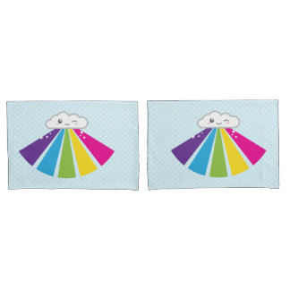 Kawaii Cloud and Rainbow Kissen Case Set Kissenbezug