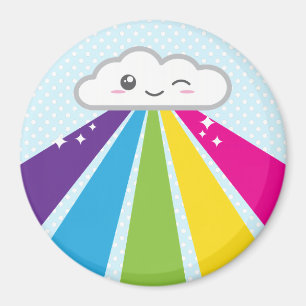 Kawaii Cloud and Rainbow Magnet