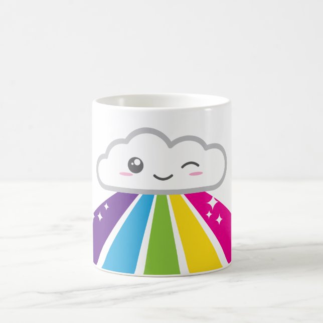 Kawaii Cloud and Rainbow Tasse (Mittel)
