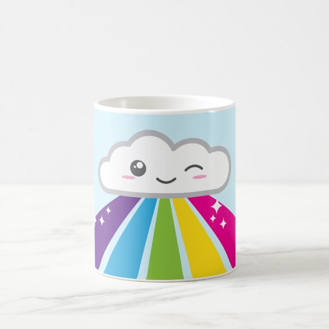 Kawaii Cloud and Rainbow Tasse (Mittel)