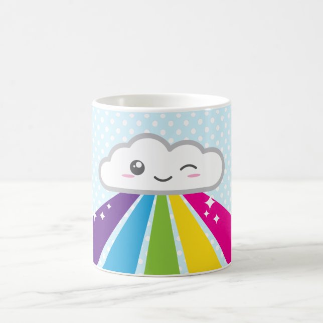 Kawaii Cloud and Rainbow Tasse (Mittel)