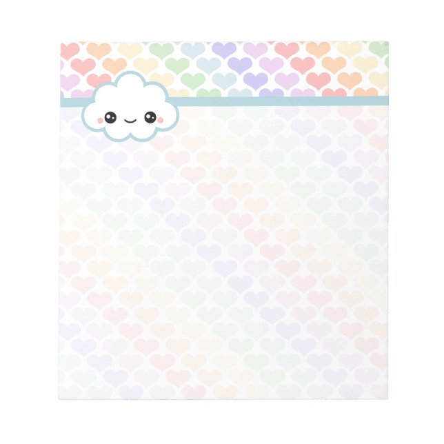 Kawaii Cloud Notizblock (Vorderseite)