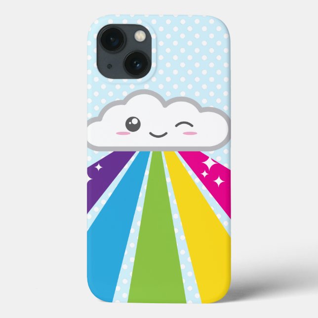 Kawaii Cloud und Rainbow iPad Air Hüllen (Rückseite)