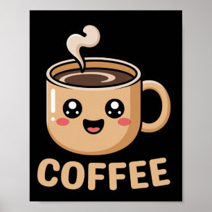 Kawaii Coffee Creamer Cup Niedlich Halloween Costu Poster
