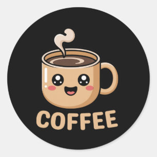 Kawaii Coffee Creamer Cup Niedlich Halloween Costu Runder Aufkleber