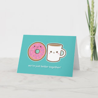 Kawaii Coffee & Doughnut Karte