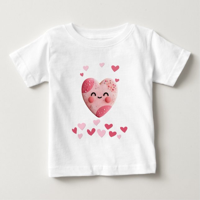 Kawaii Cookie with Hearts and Sprinkles T-Shirt (Vorderseite)