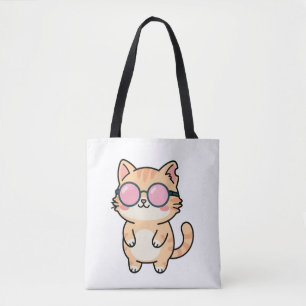 Kawaii Coole Katzenillustration Ästhetische Traget