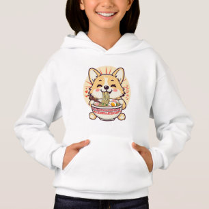 Kawaii Corgi Eating Ramen - Niedliche Anime Dog Fo Hoodie