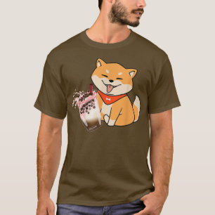 Kawaii Corgi Lieben Bubble Tea Funny Boba's Welsh T-Shirt