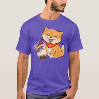 Kawaii Corgi Lieben Bubble Tea Funny Boba's Welsh T-Shirt
