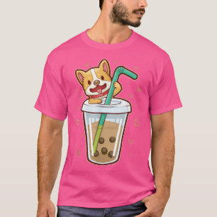 Kawaii Corgi Lieben Bubble Tee Funny Anime Puppy J