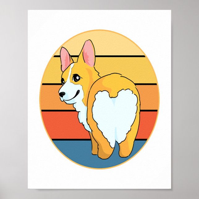 Kawaii Corgi Poster (Vorne)