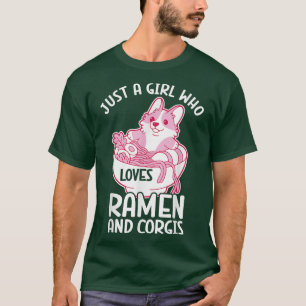 Kawaii Corgi Ramen Niedlich Puppy Japanisch Manga  T-Shirt