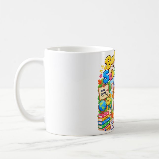 Kawaii Corgi Schulcampus Kaffeetasse (Links)