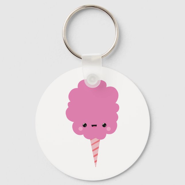 Kawaii Cotton Candy Schlüsselanhänger (Vorderseite)