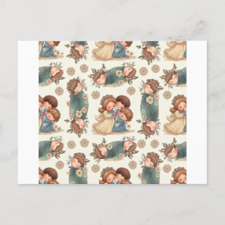 Kawaii Couple Postcard Postkarte