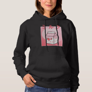 Kawaii Cow Retro Japanisch Erdbeere Milkshake Hoodie