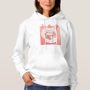 Kawaii Cow Retro Japanisch Pfirsichmilch Hoodie