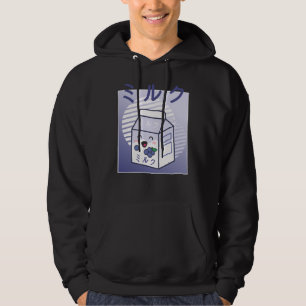 Kawaii Cow Retro Japanische Blueberry Milk Hoodie