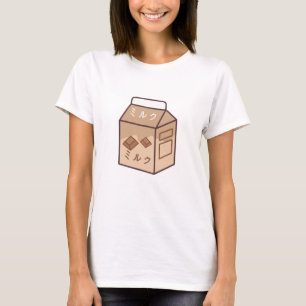 Kawaii Cow Retro Japanische Schokoladenmilch T-Shirt