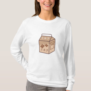 Kawaii Cow Retro Japanische Schokoladenmilch T-Shirt