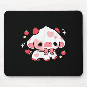 Kawaii Cow Strawberry Niedlich Anime Girls T Mousepad
