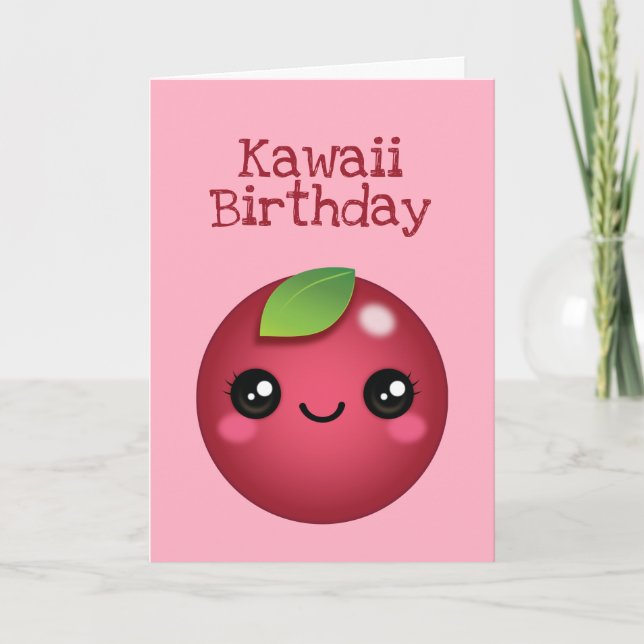 Kawaii Cranberry Card Karte (Vorderseite)