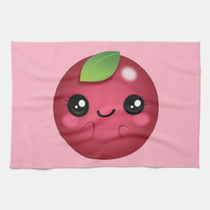 Kawaii Cranberry Geschirrtuch