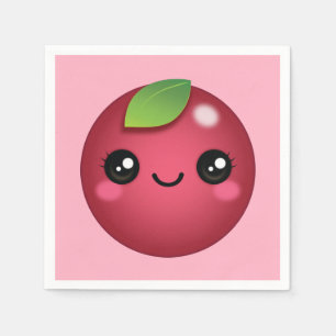Kawaii Cranberry Napkins Serviette