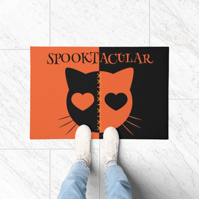Kawaii Creepy Cute Cat Spooktacular Halloween Fußmatte (Indoor)