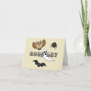 Kawaii Creepy Night Creatures Set Eigener Text h Dankeskarte