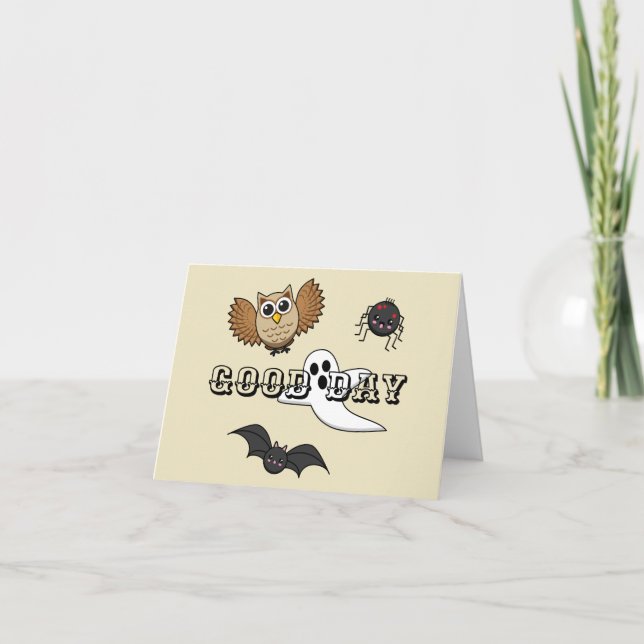 Kawaii Creepy Night Creatures Set | Eigener Text h Dankeskarte (Vorderseite)