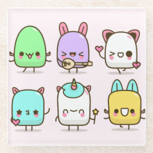 Kawaii Critters Glasuntersetzer