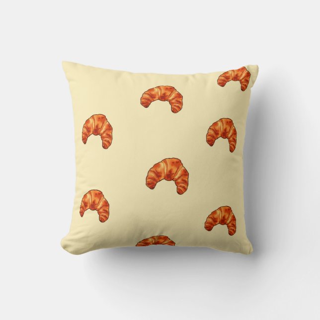 Kawaii croissant pillow|French bakery decor Kissen (Vorderseite)