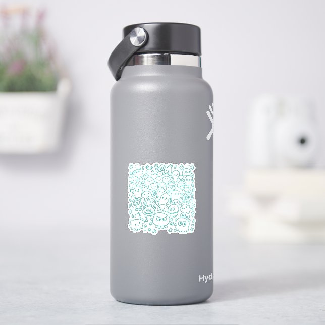 Kawaii Crowd Aufkleber (HydroFlask)