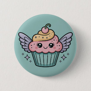 Kawaii Cupcake Button