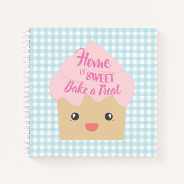 Kawaii Cupcake Dessert Rezepte Notizbuch (Vorderseite)