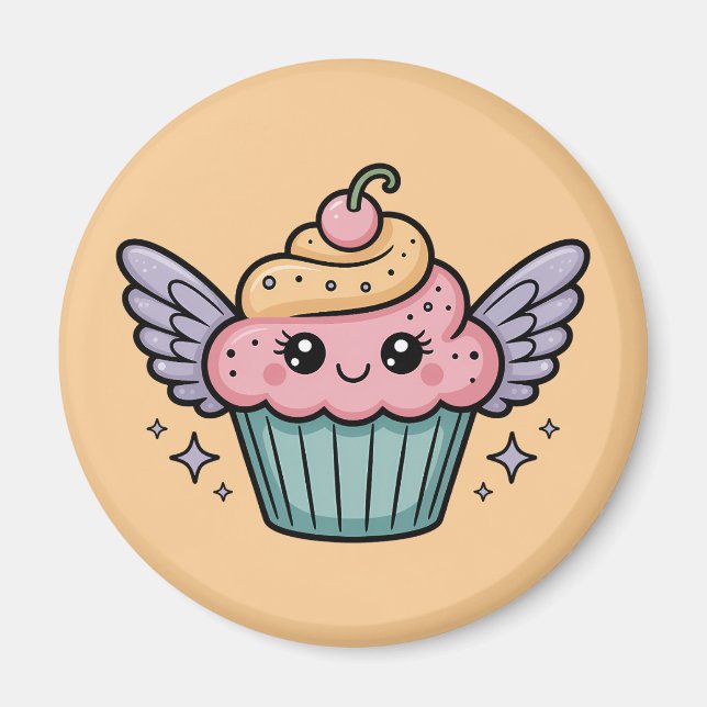 Kawaii Cupcake Magnet (Vorne)