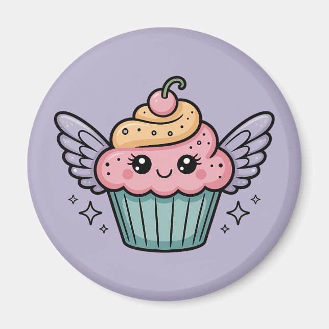 Kawaii Cupcake Magnet (Vorne)