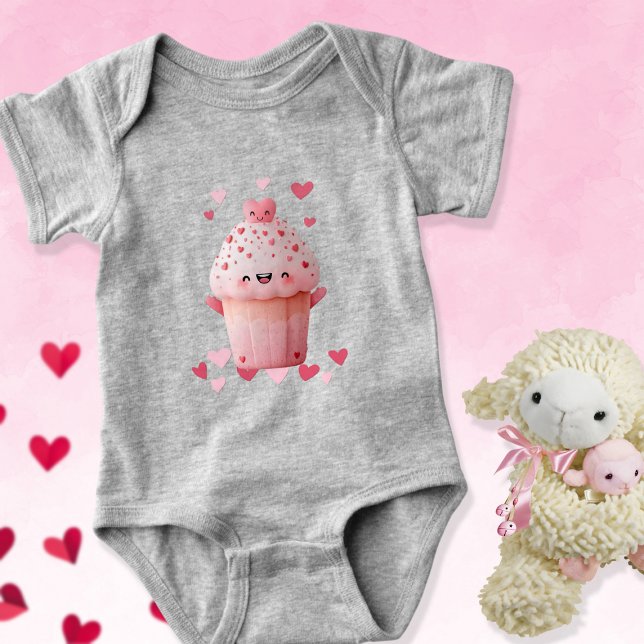 Kawaii-Cupcake mit Herzen Baby Strampler (Von Creator hochgeladen)