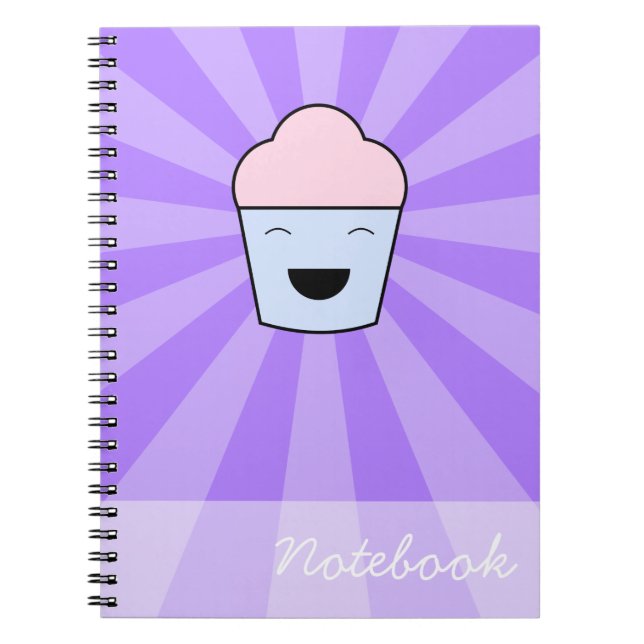 Kawaii Cupcake Notebook Notizblock (Vorderseite)