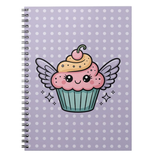 Kawaii Cupcake Notizblock (Vorderseite)