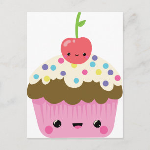 Kawaii Cupcake Postkarte