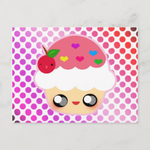 Kawaii Cupcake Postkarte