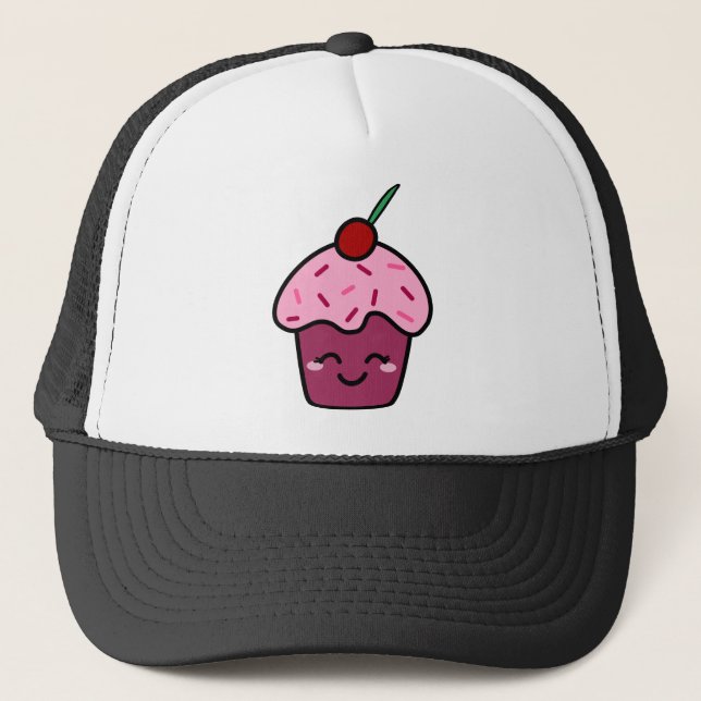 Kawaii Cupcake Truckerkappe (Vorderseite)