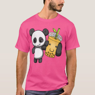 Kawaii Cute Anime Panda Boba Bubble Tea Otaku Men T-Shirt
