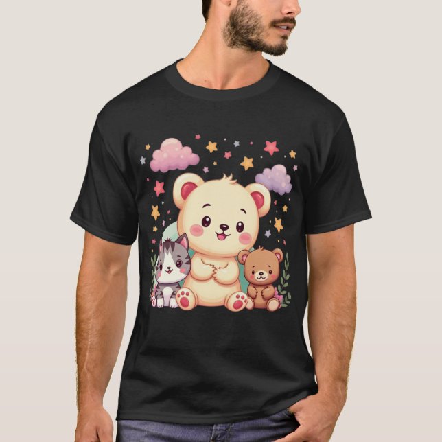 Kawaii Cuteness - spielerisches und nostalgisches  T-Shirt (Vorderseite)